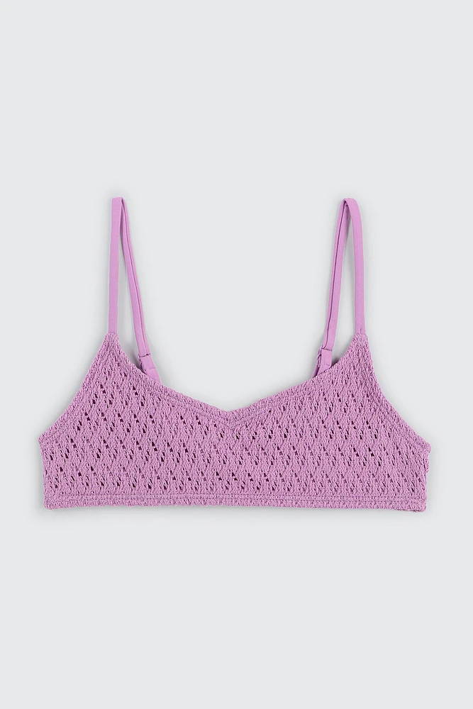 Ardene Kids Crochet Bikini Top in | Size | Polyester/Spandex/Elastane