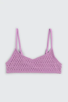 Ardene Kids Crochet Bikini Top in | Size | Polyester/Spandex/Elastane
