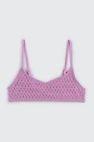 Ardene Kids Crochet Bikini Top in | Size | Polyester/Spandex/Elastane