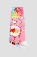 Ardene 2-Pack Care Bear Cozy Socks in Light Pink | Polyester/Spandex