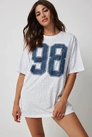 Ardene 98 Oversized PJ T-Shirt in White | Size | Cotton | Eco-Conscious | 100% Recycled