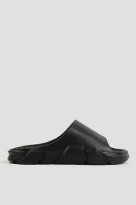 Ardene Man Black Slides For Men | Size 7.5