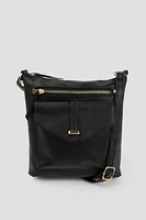Ardene Faux Leather Crossbody Bag in | Faux Leather/Polyester
