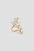 Ardene Leaf Stone Ring in Gold | Size