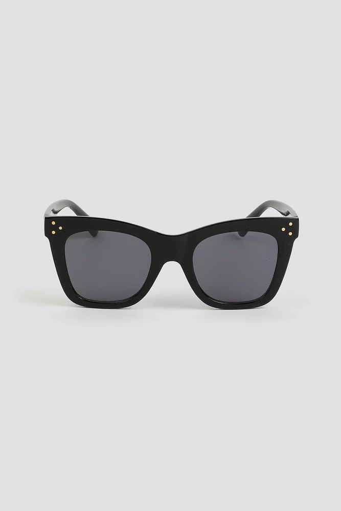 Ardene Black Square Sunglasses