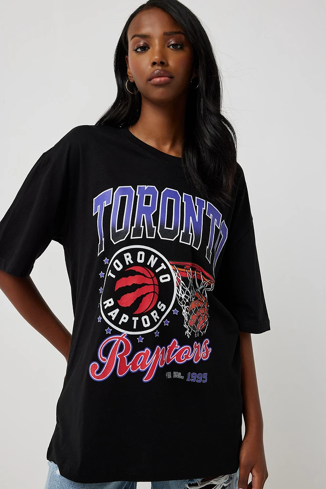 Ardene Raptors Graphic T-shirt in Black | Size | Cotton