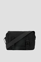 Ardene Man Black Messenger Bag For Men | Polyester