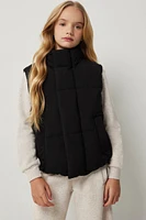 Ardene Kids Puffer Vest in Black | Size | Polyester