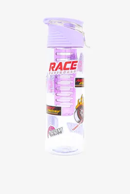 Ardene Motor Racing Water Bottle with Infuser in Lilac