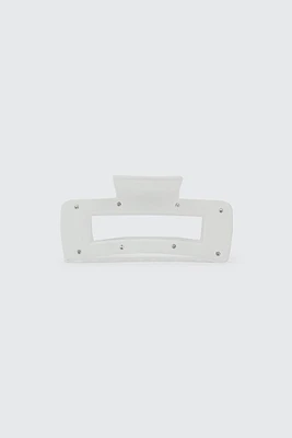 Ardene Embellished Cutout Hair Claw in White