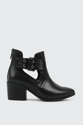 Ardene Cowboy Booties in Black | Size | Eco-Conscious