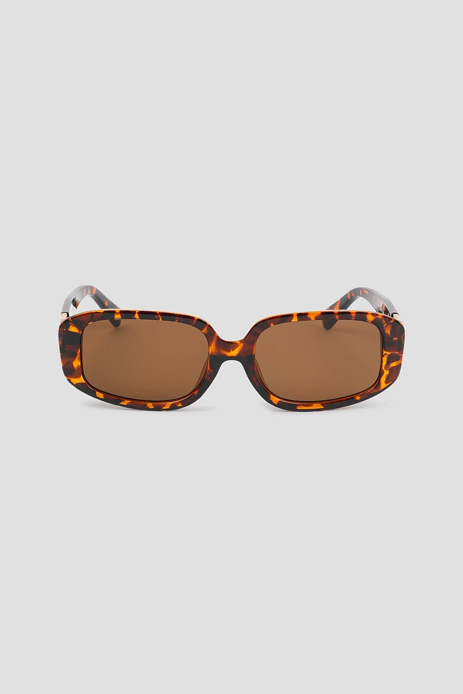 Ardene Rectangular Tortoiseshell Sunglasses in Brown