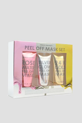 Ardene 3-Pack Peel Off Face Mask Set in Silver