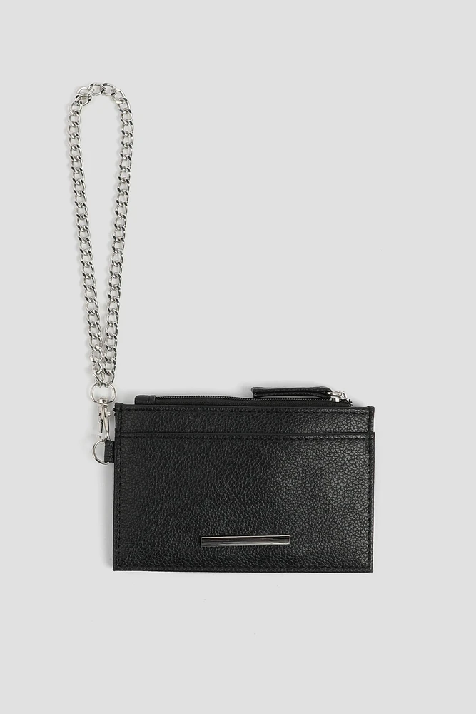 Ardene Faux Leather Cardholder in Black | 100% Recycled Polyester/Faux Leather | Eco-Conscious