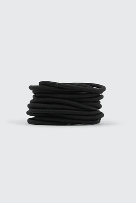Ardene 18-Pack Hair Ties in Black