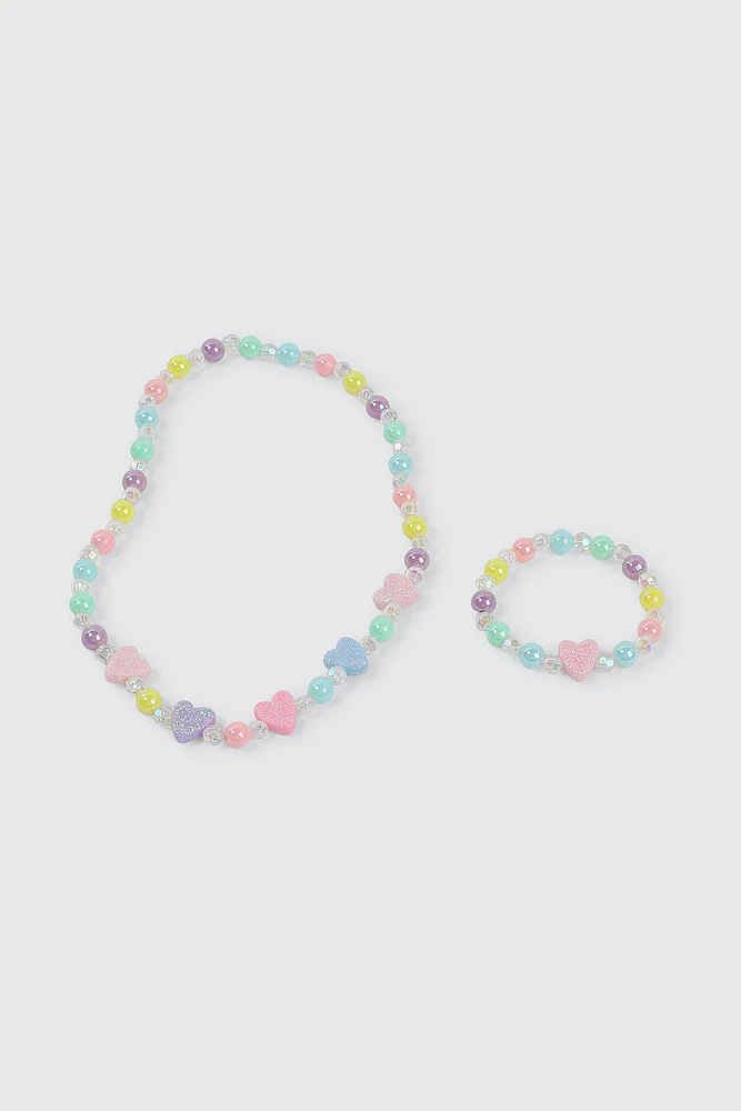 Ardene Kids Heart Jewelry Set