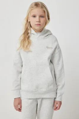 Ardene Kids New York Hoodie in Light Grey | Size | Polyester/Cotton | Fleece-Lined