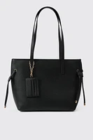 Ardene Tote Bag with Cardholder in Black | 100% Recycled Polyester/Faux Leather | Eco-Conscious