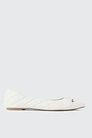 Ardene Quilted Pointed Toe Ballet Flats in | Size | Faux Leather | Eco-Conscious