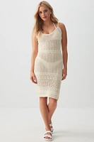Ardene Crochet Midi Dress in | Size | Nylon/Cotton