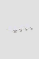 Ardene 4-Pack of Clear Labret Piercings in Silver