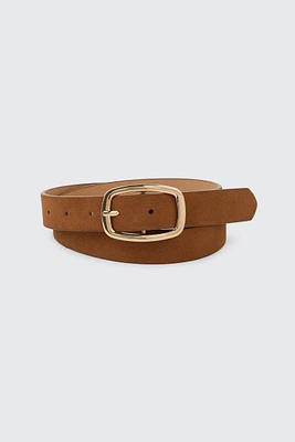 Ardene Oval Buckle Belt in | Size | Faux Leather
