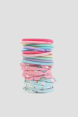 Ardene 24-Pack Solid & Printed Hair Ties