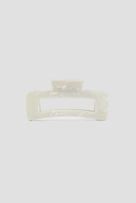 Ardene Marble Cutout Hair Clip in White