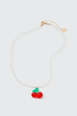 Ardene Kids Cherry Necklace in Red