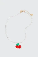 Ardene Kids Cherry Necklace in Red