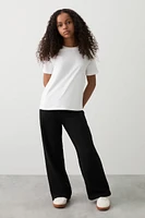 Ardene Kids Wide Leg Sweatpants in | Size | Polyester/Cotton | Fleece-Lined