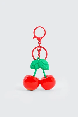 Ardene Cherry Keychain in Red