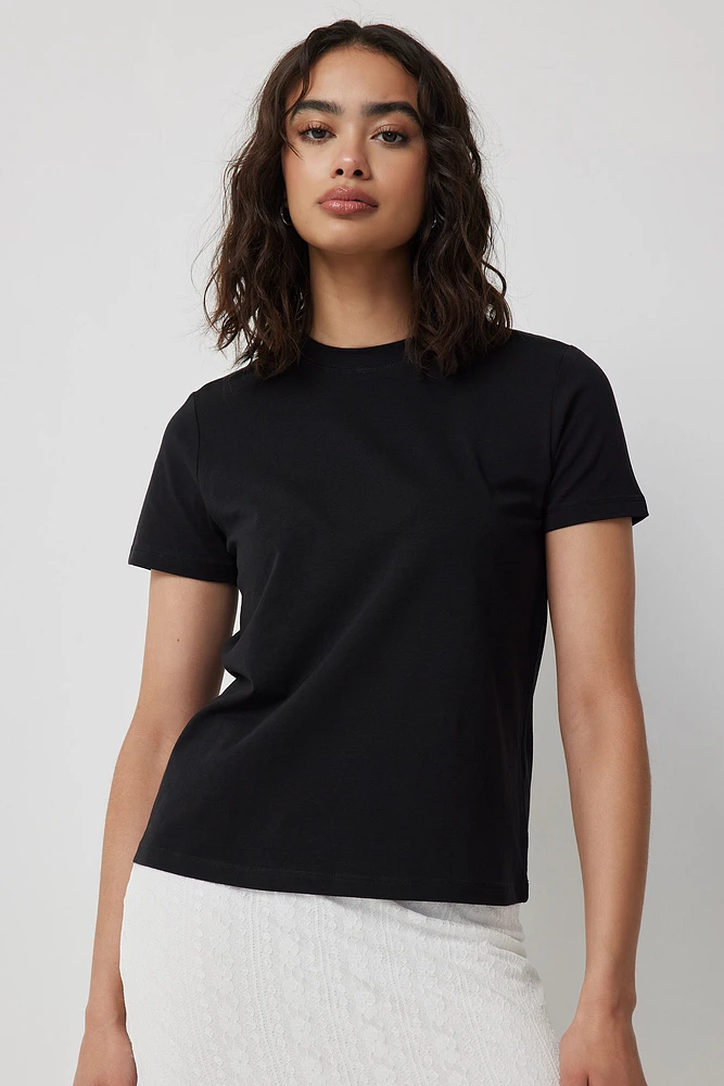 Ardene Basic Organic Cotton Relaxed T-Shirt in | Size | Cotton/Elastane | Eco-Conscious