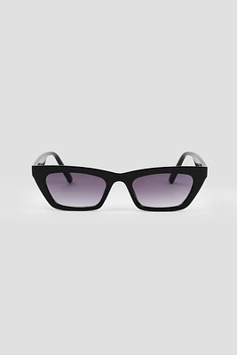Ardene Slim Cat Eye Sunglasses in Black