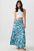 Ardene Two-Way Maxi Tiered Skirt in | Size | Spandex/Viscose