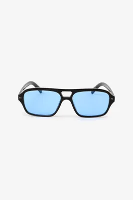 Ardene Man Colored Lense Aviator Sunglasses in Light Blue