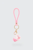 Ardene Strawberry Smoothie Keychain in Light Pink