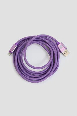 Ardene 79" Lightning to USB Cable in Purple