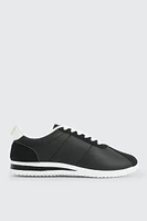 Ardene Mix Media Sneakers in Black | Size | Nylon/Faux Suede