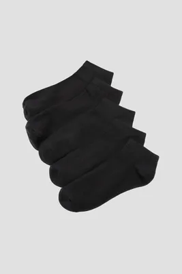 Ardene 5-Pack of Solid Ankle Socks in | Polyester