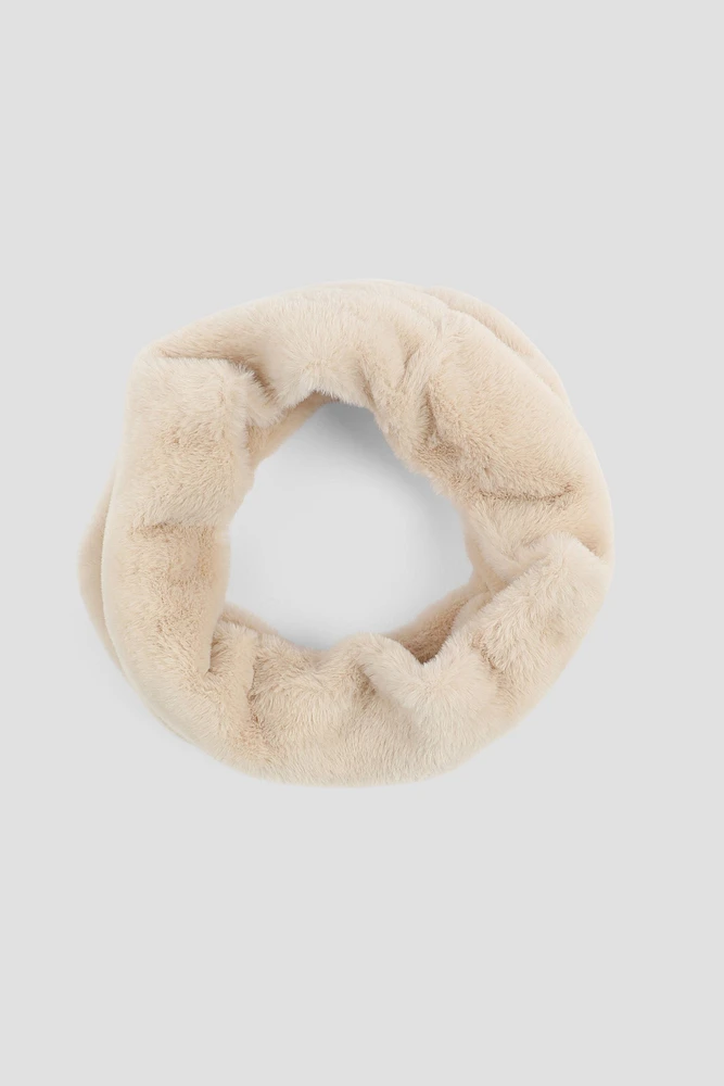 Ardene Faux Fur Snood in Beige | Polyester