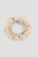 Ardene Faux Fur Snood in Beige | Polyester