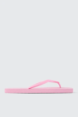Ardene Square Toe Flip-Flops Sandals in Light Pink | Size | Eco-Conscious