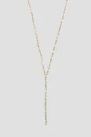 Ardene 14K Gold Plated Paperclip Y Necklace