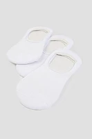 Ardene Man 3-Pack of Shoe Liners For Men in White | Polyester/Elastane