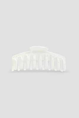 Ardene Iridescent Hair Claw in White