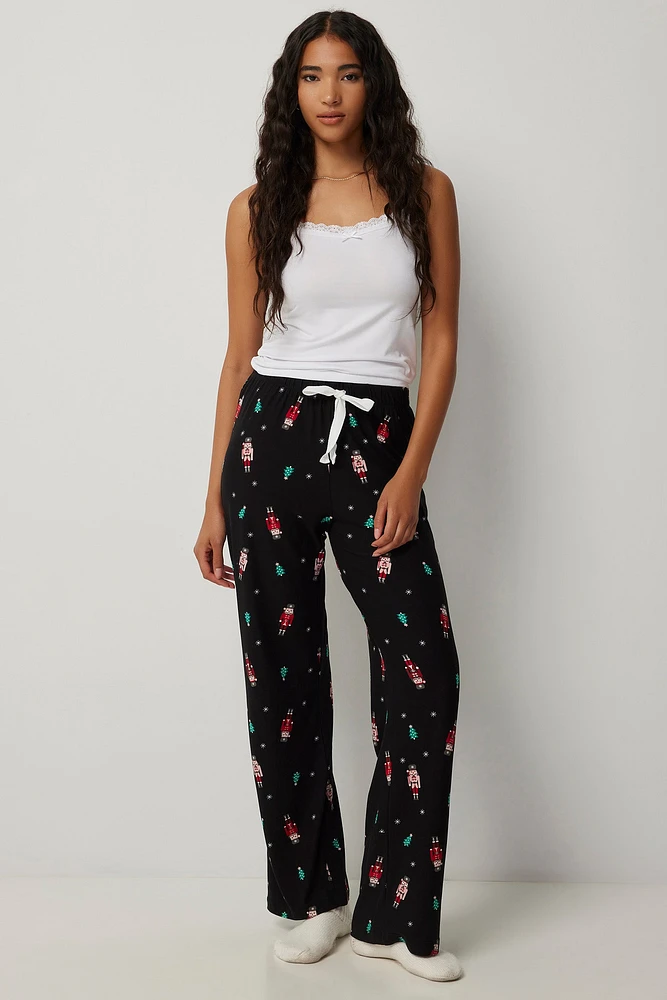 Ardene Flared PJ Pants | Size | Polyester/Elastane | Eco-Conscious