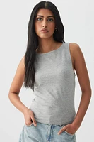 Ardene Effortless 90s Tank in Light Grey | Size | Cotton/Elastane | Eco-Conscious