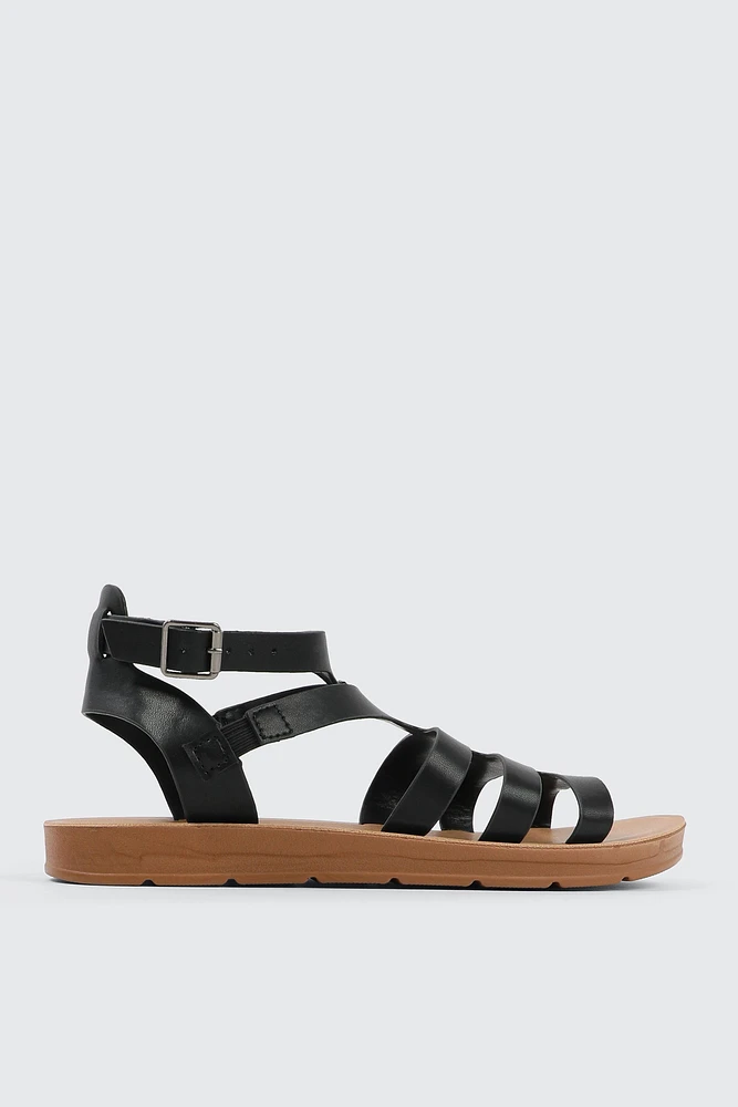 Ardene Flat Strappy Sandals in | Size | Eco-Conscious