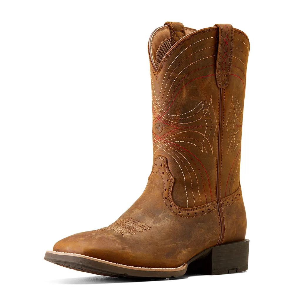 Sport Wide Square Toe Western Boot